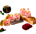 eCraftIndia Set of 5 Rose Scented Minijar Candle