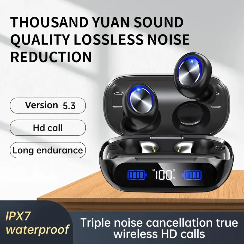 NNETM Wireless Earbuds Playtime Bluetooth 5.3 Noise Cancelling
